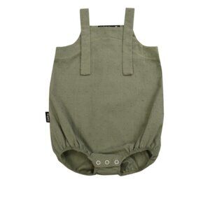 Hebe Babies' Textured Dotted Khaki Romper